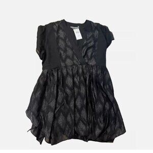 New w/ Tags A Pea in the Pod Black Flowy Blouse w/ Drawstring S Maternity $98